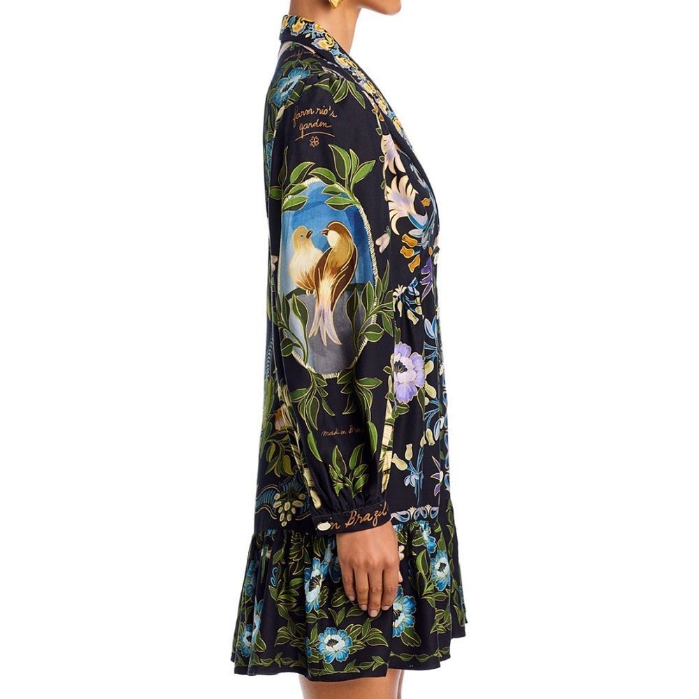 NWOT Farm Rio Winter Garden Mini Dress Winter Garden Cream Women XXS(MSRP$260) - Picture 6 of 14